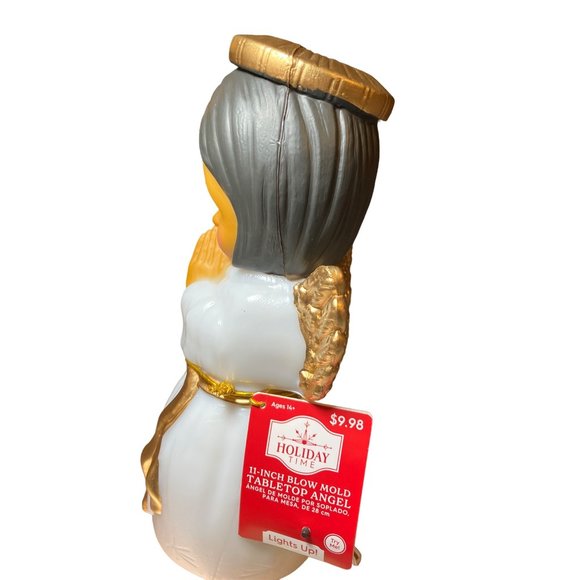 Holiday Time 11 Inch Blow Mold Tabletop Angel - Picture 6 of 13